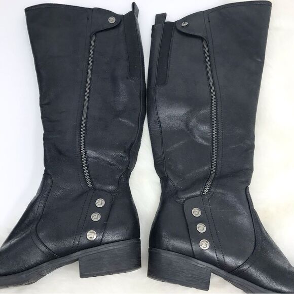 Baretraps ORIA Black Textile Zip Up Tall Equestrian Style Riding Boots - Picture 9 of 16
